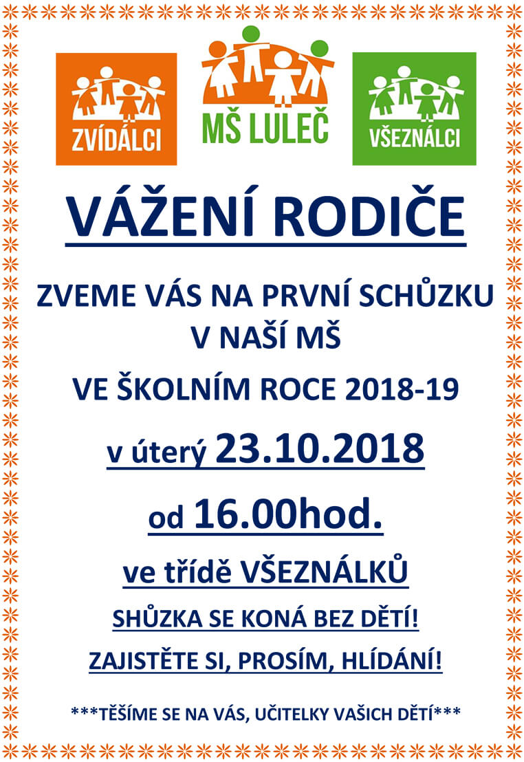 VÁŽENÍ RODIČE 1.schůzka