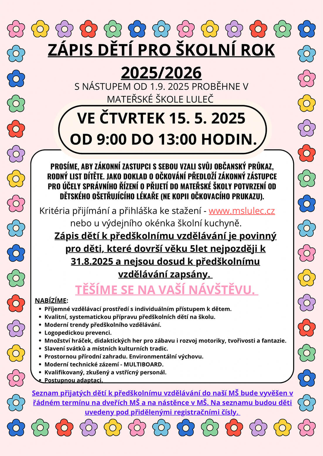 zapis deti rok2025